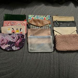Ipsy Bags- various colors and shapes -Bundle Deal